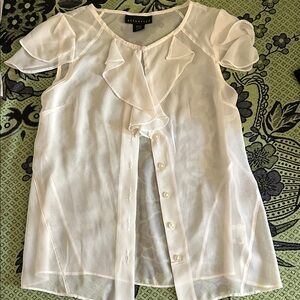 Attention White Sheer Blouse